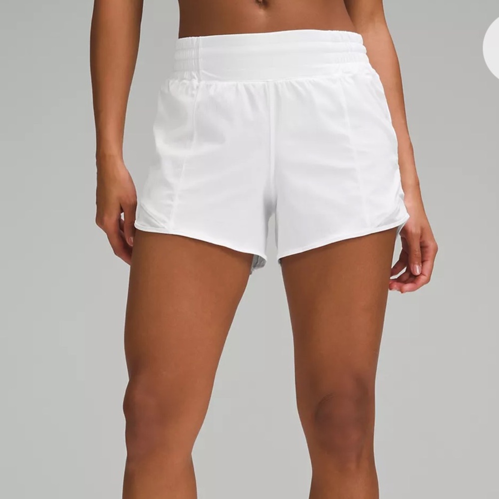 Lululemon Hotty Hot High-Rise Lined Short 4” White